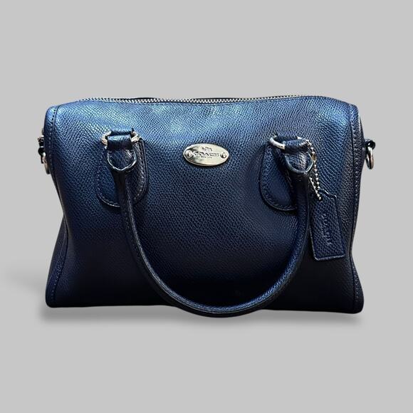 Coach Legacy Leather Mini Bennett Satchel – Black Crossgrain Handbag - Picture 1 of 7